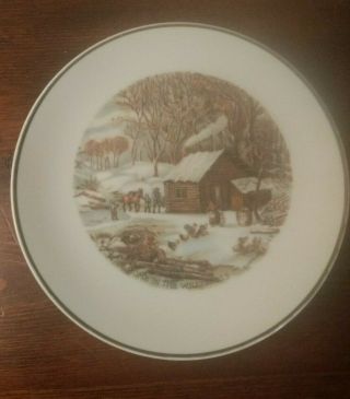 Currier And Ives Collector Plate - - A Home In The Wilderness