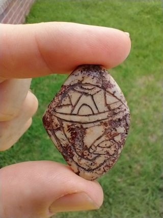 Pre Columbian Ojuelos Alien - Ufo Artifact Ancient Stone Small Slab