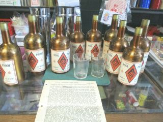 Vintage Abbott Magic Multiplying Bottles 9 Bottle Set