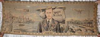 1939 1940 Charles Lindberg Spirit Of St Louis Tapestry