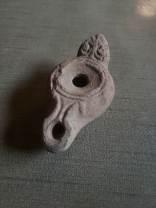 Ancient Roman,  Italy,  Elegant Pottery Oil Lamp,  1ad - 500ad