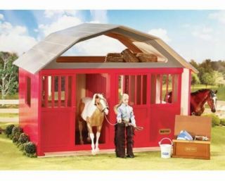Breyer Barn 2 Horse Traditional Painted Red Wood 307 Save $50.  00