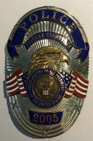 2005 Fairfax County Virginia Inaugural Badge (no Police Powers)