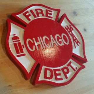Special Order For Gauman112 - (2) Fire Department Chicago 3d Routed Wood Patch