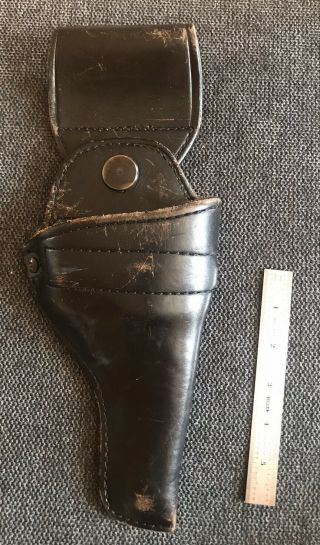 Vintage Nypd Police Right Hand Black Leather Duty Swivel Holster
