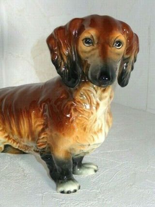Large Vintage Goebel Dog Figurine DACHSHUND Long Haired 2