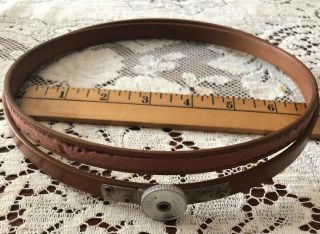 Vintage Queen 7 " Round Wood Embroidery Hoop Felt Lined Tension Wheel Usa