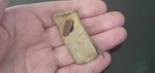 Ancient Roman Rolled Lead Scroll - Curse Or Spell