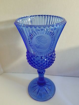 Vintage Avon Martha Washington Cobalt Blue Glass Goblet Fostoria 1976