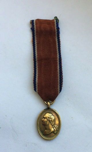 Vintage Gold Filled “order Of Washington” Ribbon Medal