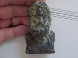 Circa 200 - 300 Ad Ancient Roman Bronze Senatorial Bust Statuette