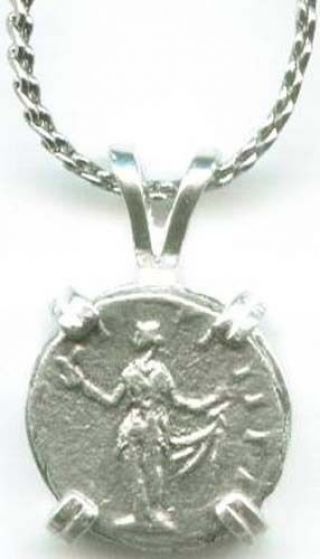 145ad Roman Silver Denarius Coin Empress Faustina Jr Goddess Of Hope Spes Flower