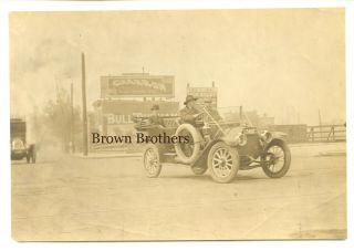 Vintage 1900s President Theodore Roosevelt In His Automobile Photo - Brown Bros