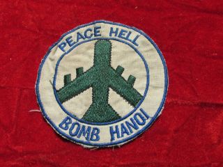Vietnam Era Anti War Patch Peace Hell Bom Away Jacket Patch Squadron Size