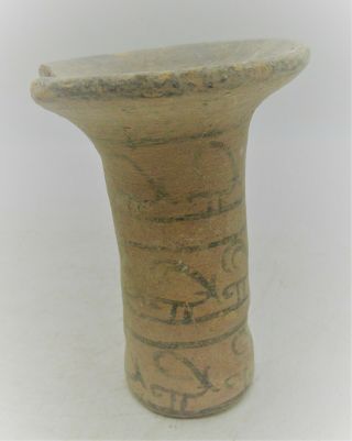 Ancient Indus Valley Harappan Terracotta Vessel With Animal Motifs 2000 Bc