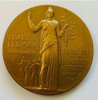 Official 1949 Harry S Truman Inaugural Bronze Medal 2 "