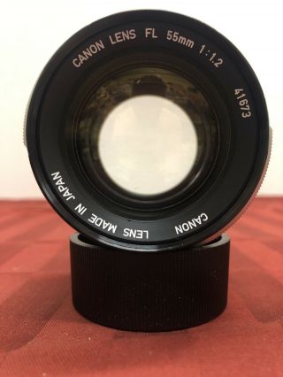 Vintage Canon Fl Mount 55mm 1.  2 Fast Fast Fast Lens