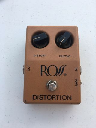 Ross R - 50 Distortion Tan Rare Vintage 1970’s Guitar Effect Pedal Made In Usa