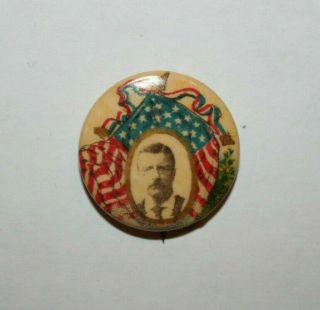 1904 Teddy Roosevelt President Campaign Button Political Pinback Pin Election