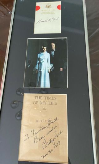 President Gerald Ford And Mrs.  Betty Ford Autographs 1979 On Bookplates