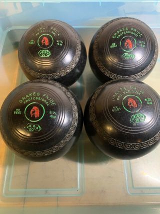 Vintage Drakes Pride Lawn Balls Bowling 0 4 M Indian Melbourne Black