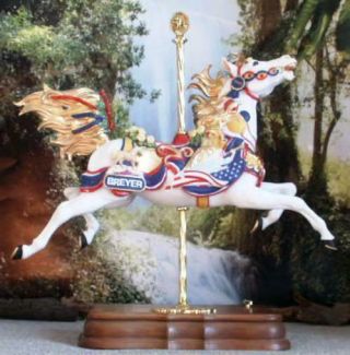 Breyer 50th Anniversary Porcelain Carousel Horse With Music Box (carousel Waltz)