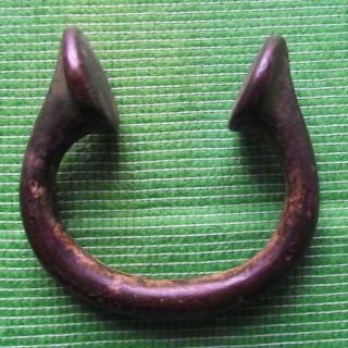 Old 18th Century Bronze Manilla Penanular African Slave Trade Bracelet Money G