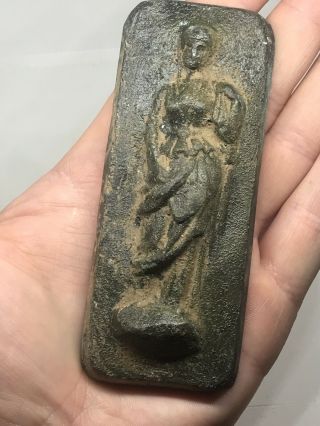 European Finds Ancient Roman Bronze Plaque Depicting Woman