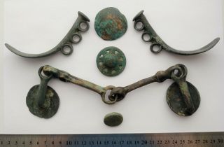 Pre Scythian (cimmerians) Bronze Horse Harness 800 - 600 B.  C.  Rare