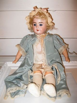 Antique Armand Marseille Doll German Bisque Sleepy Eyes Teeth 17 In.
