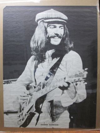 Beatles George Harrison Vintage Black & White Poster Rock N 