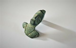 Ancient Roman Bronze Small Bust Of God 2 - 3 Ad