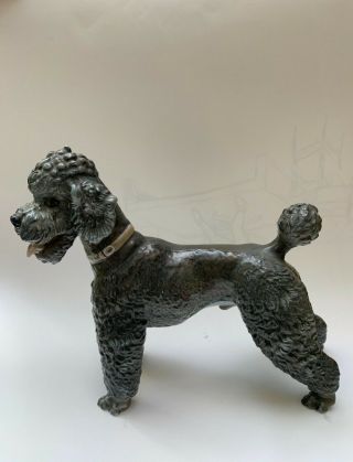 Rosenthal German Porcelain Black Poodle Large Dog Figurine By T.  Karner