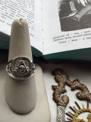 Sterling Silver Past Masters Masonic Ring