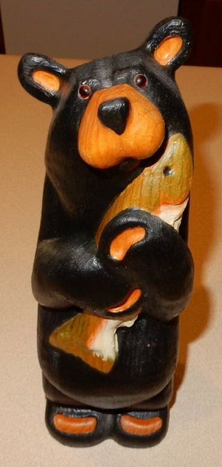 Big Sky Carvers Black Bear with fish by Artist Jeff Fleming 3