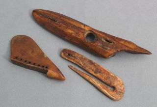 Ancient Antique Northwest Coast Inuit/Eskimo Harpoon Fish Hook Fishing Artifacts 3