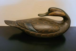Big Sky Carvers Hand - Carved & Painted 16” Duck Decoy Signed 2013
