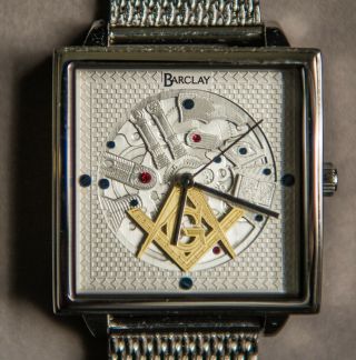 - Barclay Master Mason Wrist Watch,  One Of 250 - Rare