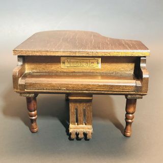 Vtg Wood Piano The San Francisco Music Box Company 5.  5x4.  5x3 Key & String