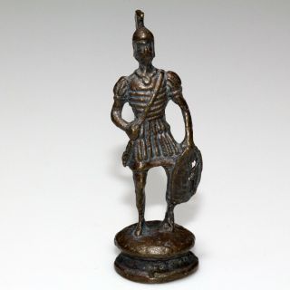Very Rare Ancient Roman Bronze Gladiator Statue Circa 200 - 400 Ad