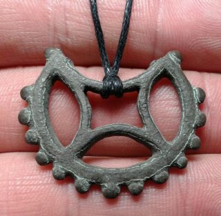 Ancient Celtic Bronze Amulet Pendant
