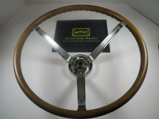 Vintage Pontiac Steering Wheel With Pmd Horn Cap,  16” (1967 Pontiac Firebird)