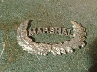 Antique " Marshal " Wreath Badge Pin,  Silver