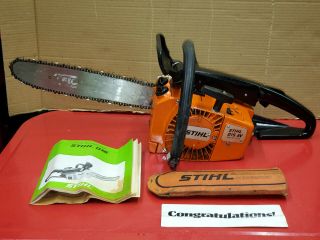 Stihl 015 Top Handle Vintage Collector Chainsaw Runs On Prime Nearly Ws