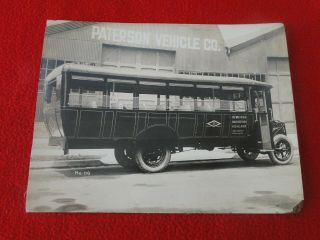Vintage 1920s/1930s Linen Backed Paterson Vehicle Company Bus Photo D C