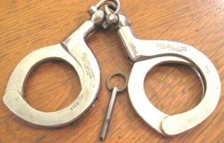 Vintage Harrington Richardson H & R Arms Co.  Handcuffs & Key