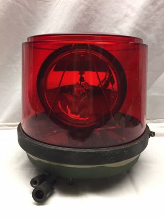 Vintage Federal Signal Co.  Ms 51317 - 03 Beacon Rotating Emergency Light Red Dome
