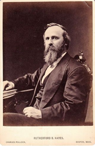 Rutherford B.  Hayes President Charles Pollock Cabinet Photograph Boston