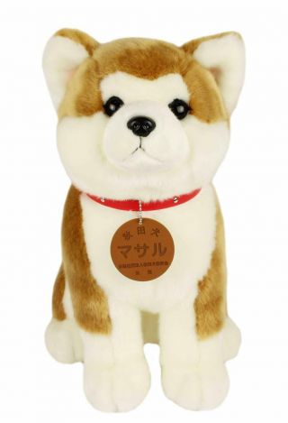 Akita Dog Plush Doll " Masaru " Model Sitting L Brown From Japzn