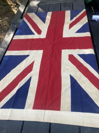 Ww2 Era British Vintage Union Jack Flag Old Antique Flag